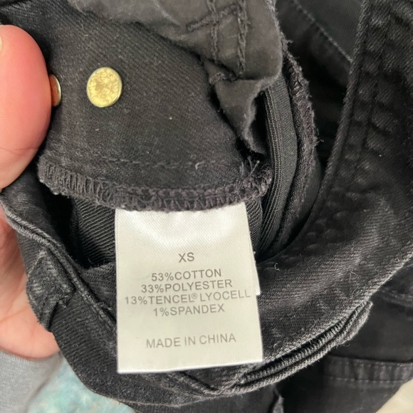 SECOND SKIN OVERALLS High Rise Skinny black cross back XS weworewhat - Picture 10 of 10